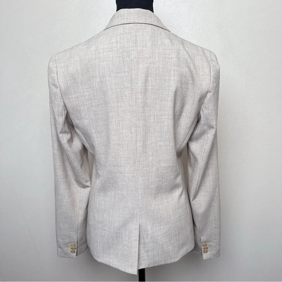 Banana Republic Womens 6 Khaki Stretch Flax Career Blazer - Picture 2 of 16